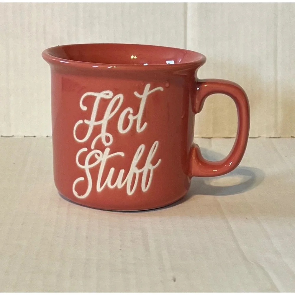 Threshold Target Hot Stuff Pink Coral Ceramic Coffee Mug Cup Retro Style